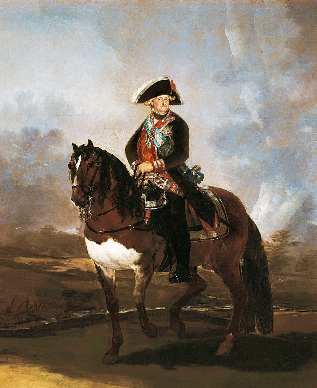 Portret konny króla Karola IV autorstwa Francisco de Goya