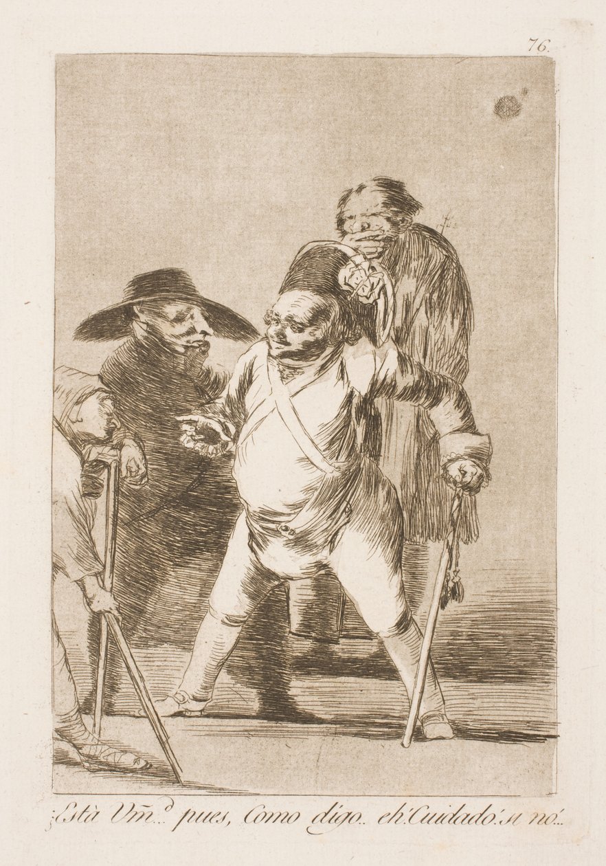 Czy oni tam są? Więc powiedziałem... Uch uważaj! Lub... autorstwa Francisco de Goya