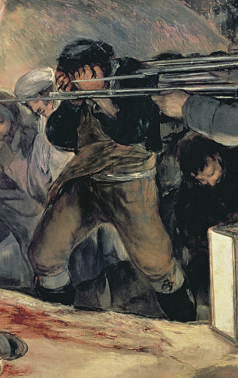 Egzekucja obrońców Madrytu, 3 maja 1808, 1814 olej, płótno detal z 507 autorstwa Francisco de Goya