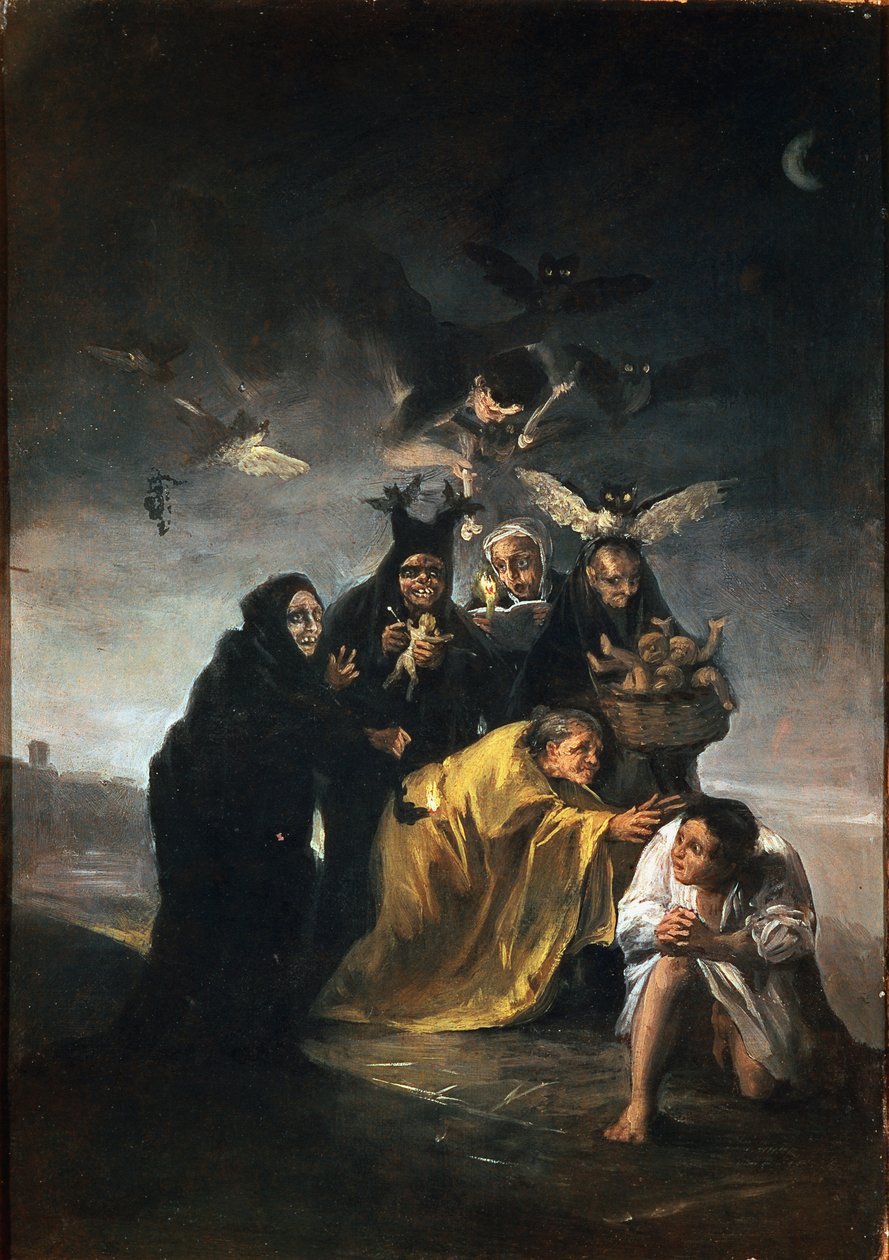 Egzorcyzmy lub czarownice. Obraz Francisco de GOYA Y LUCIENTESA (1746-1828) autorstwa Francisco de Goya