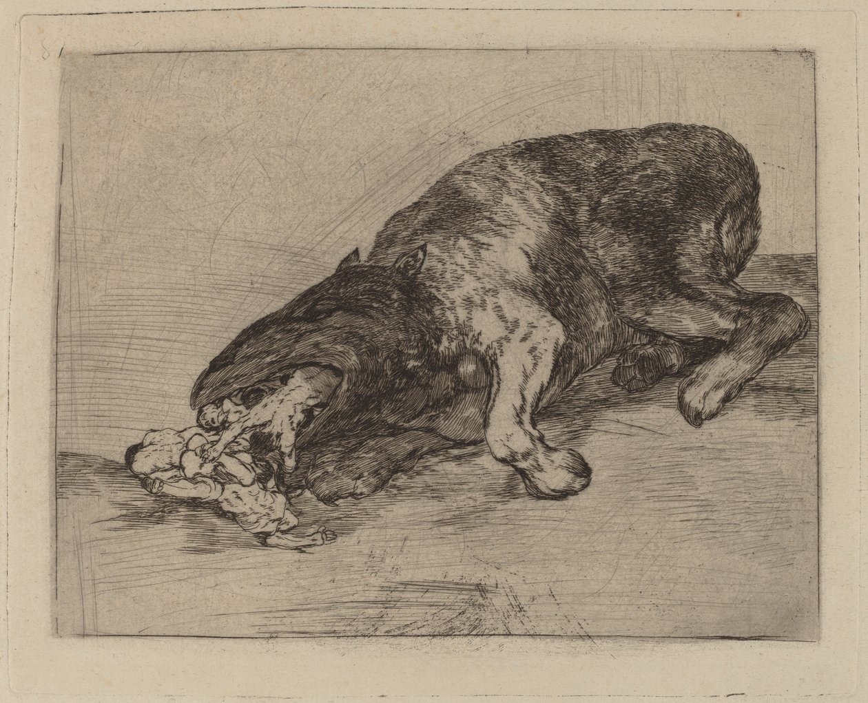 Zaciekły potwór! (Zaciekły potwór!) autorstwa Francisco de Goya