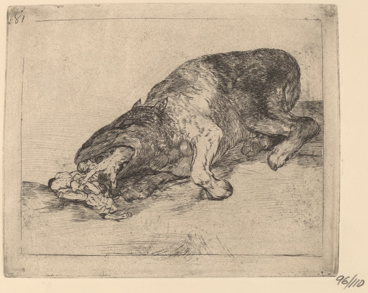 Zaciekły potwór! (Zaciekły potwór!) autorstwa Francisco de Goya