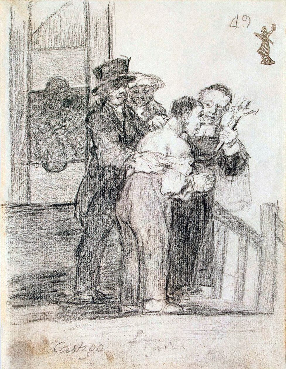 Kara francuska, w latach 1824-1828. autorstwa Francisco de Goya