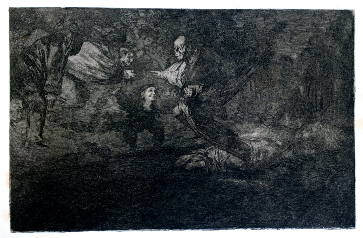 Pogrzebowa zagadka, 1819-1823 autorstwa Francisco de Goya