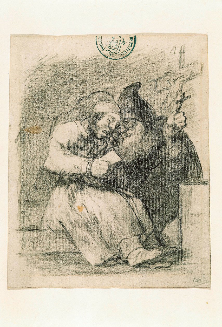 Pomaga mu dobrze umrzeć autorstwa Francisco de Goya