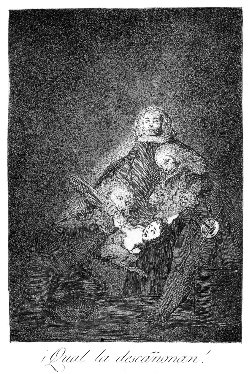 Jak ją zrywają!, 1799 autorstwa Francisco de Goya