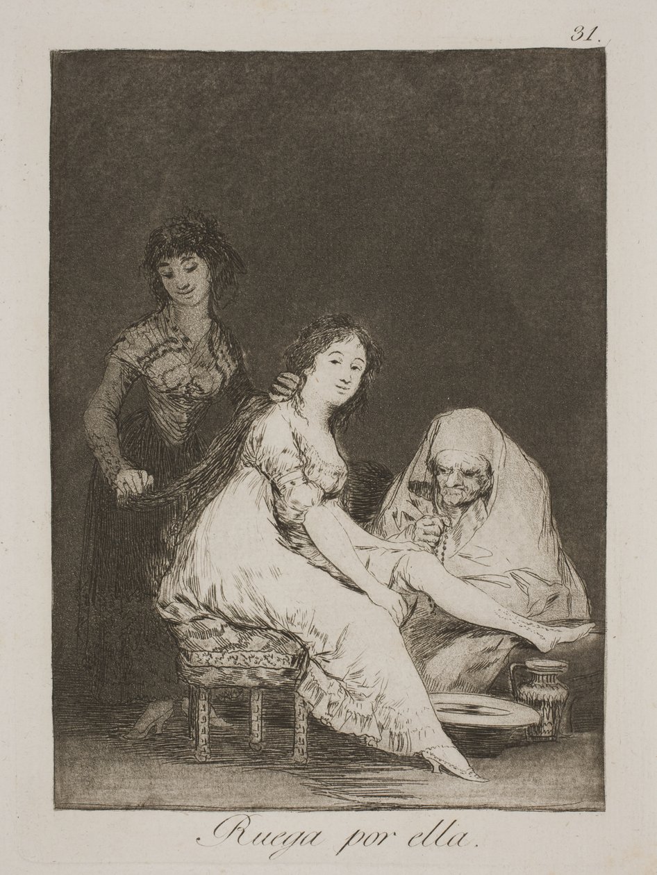 Modli się za nią autorstwa Francisco de Goya