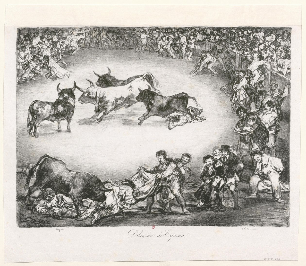 [Byki z Bordeaux: Hiszpańska rozrywka] autorstwa Francisco de Goya