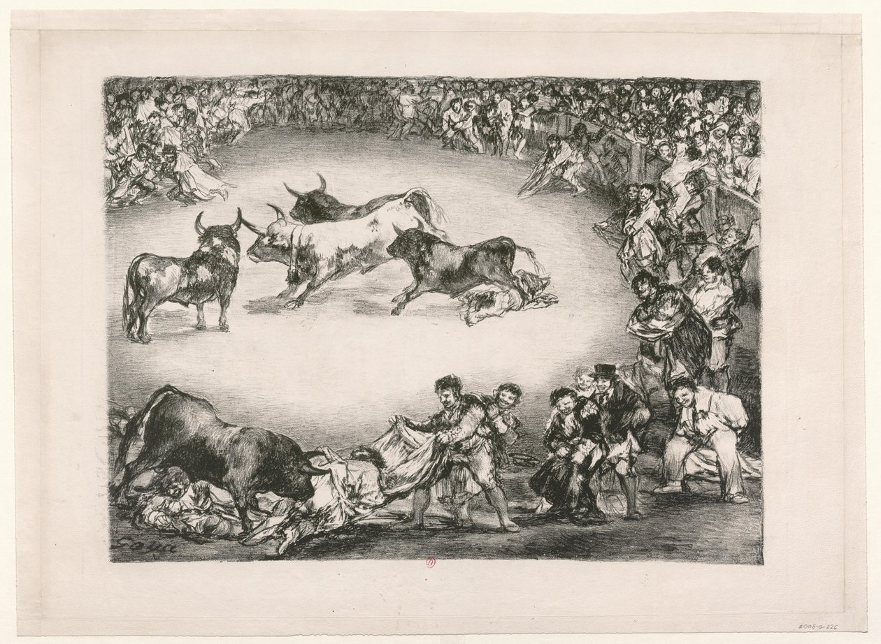 Byki z Bordeaux: Hiszpańska rozrywka autorstwa Francisco de Goya