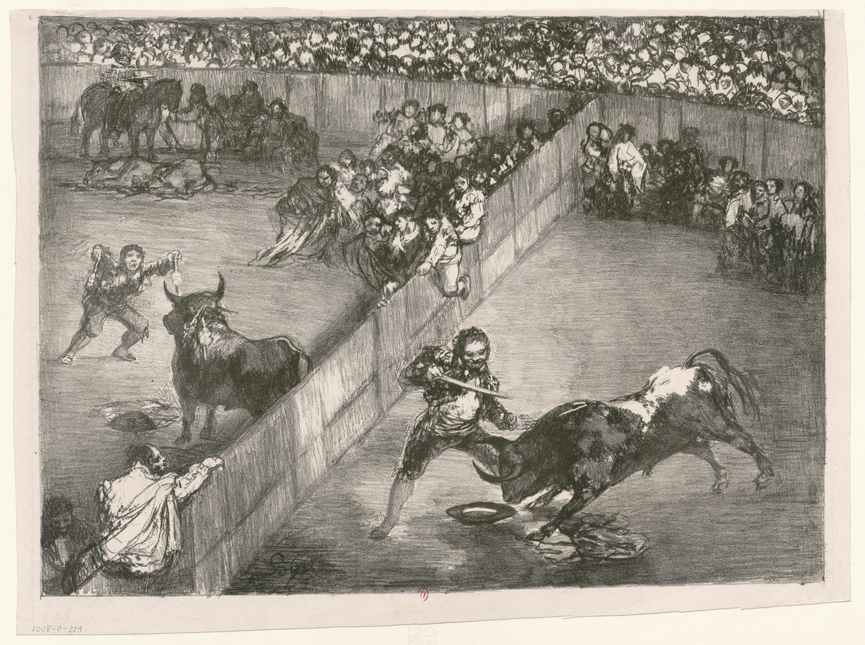 [Byki z Bordeaux: Podział miejsc] autorstwa Francisco de Goya