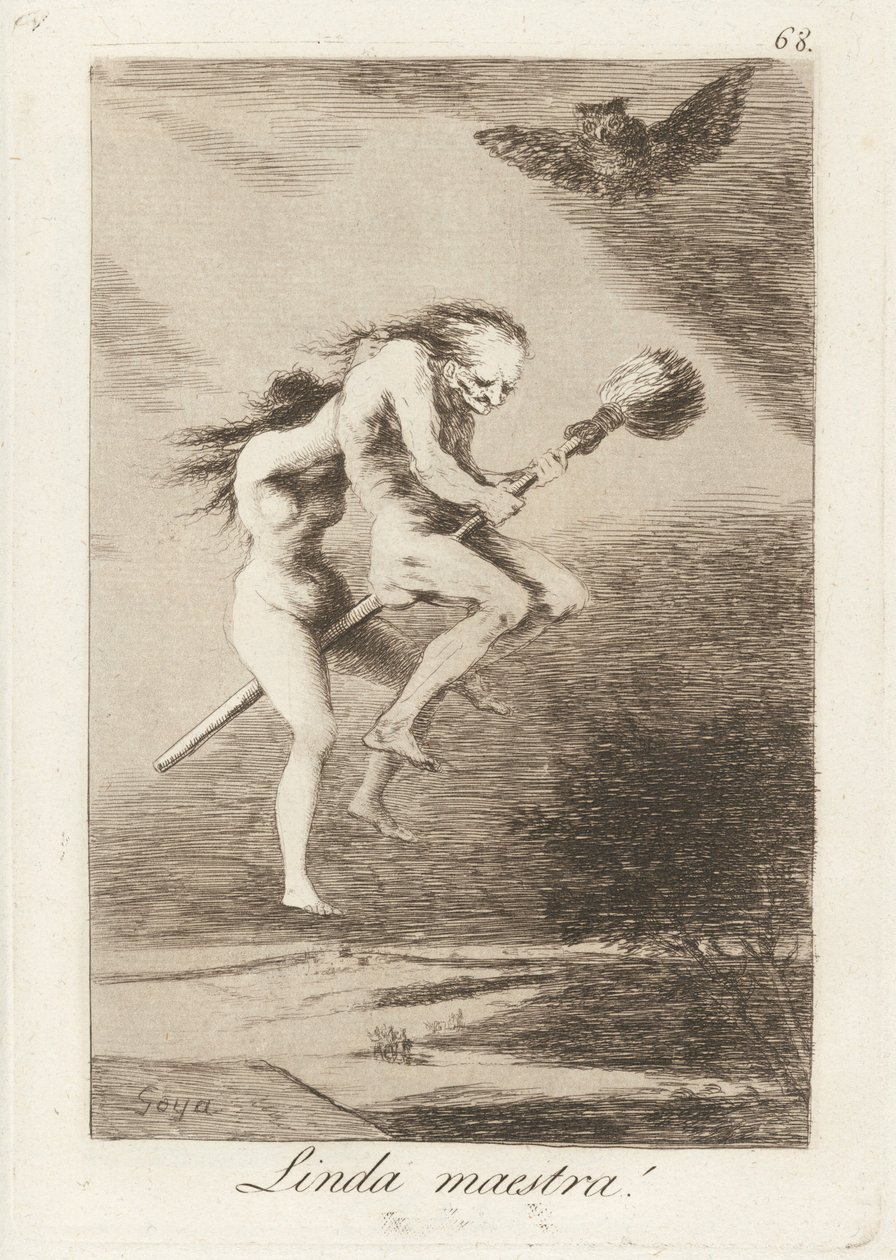 Linda maestra! (Ładny Nauczycielu!) autorstwa Francisco de Goya