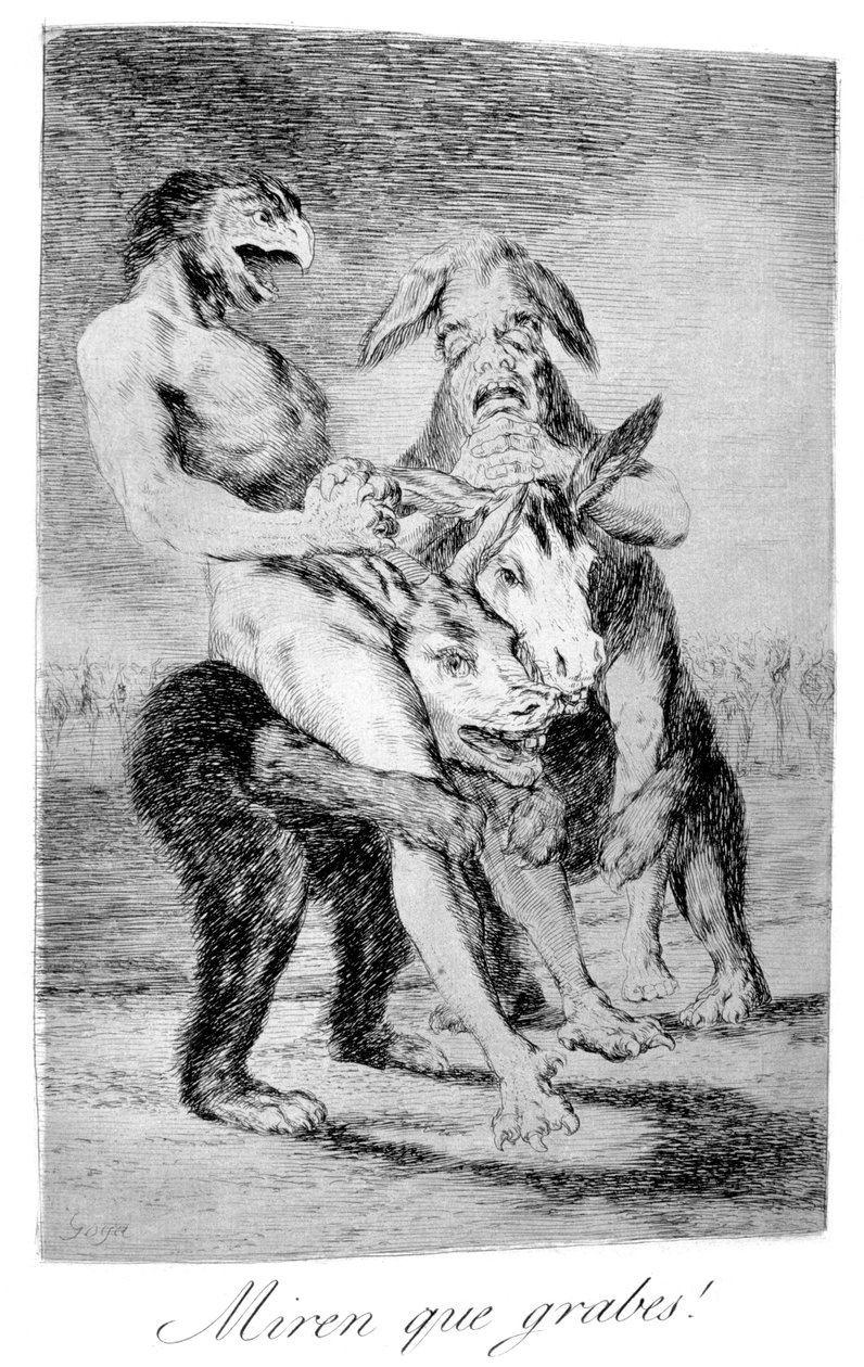 Spójrz, jakie są uroczyste!, 1799 autorstwa Francisco de Goya