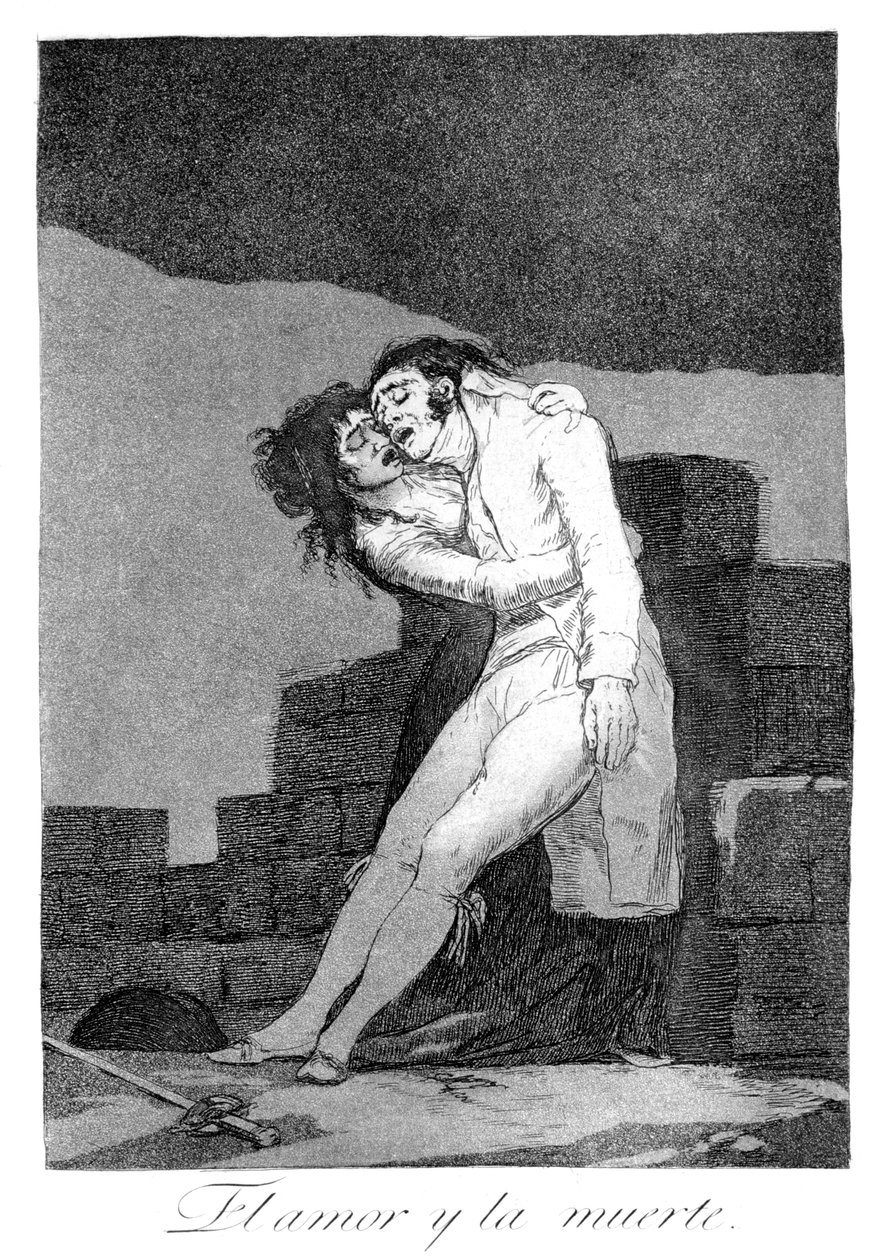Miłość i śmierć, 1799 autorstwa Francisco de Goya