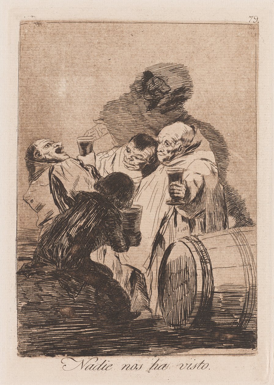 Nikt nas nie widział, koniec 18-wczesny 19th wiek (druk) autorstwa Francisco de Goya