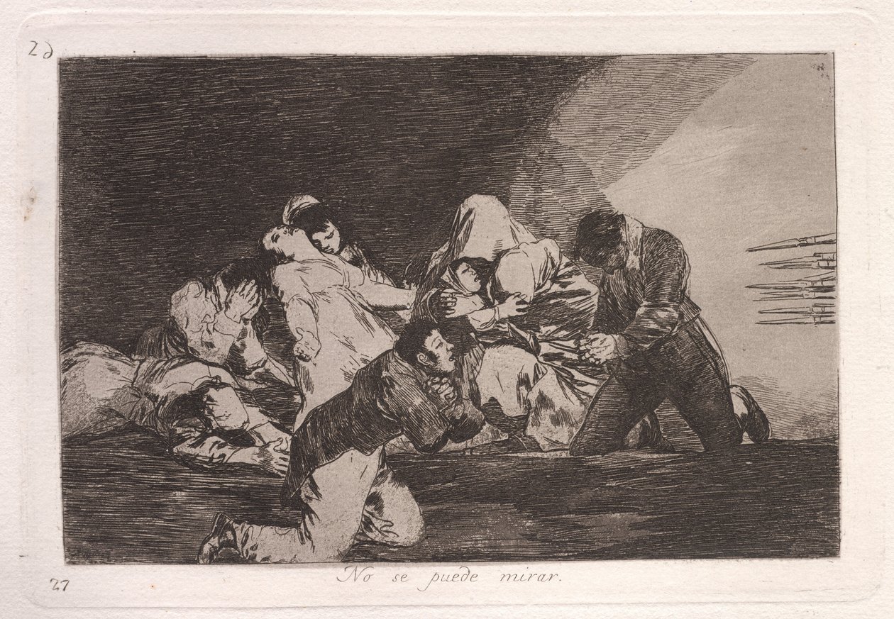 Nie można patrzeć (jeden nie może patrzeć) autorstwa Francisco de Goya