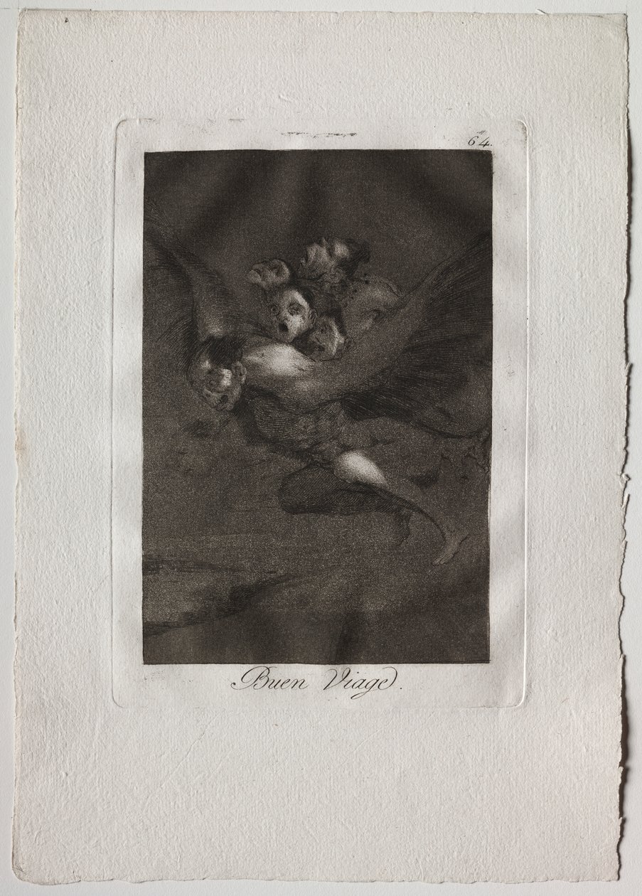 Osiemdziesiąt kaprysów: Bon Voyage autorstwa Francisco de Goya