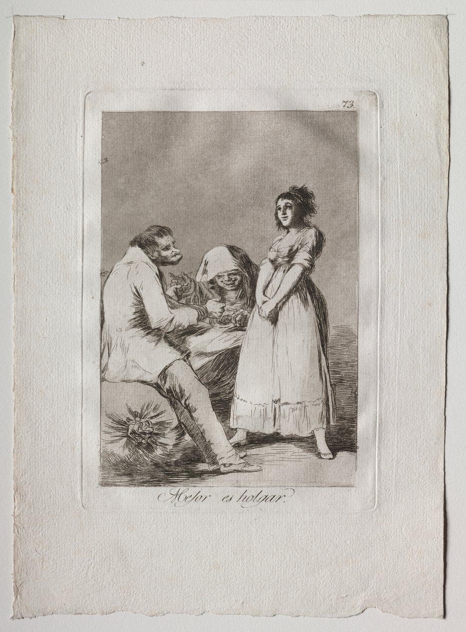 Ochenta Caprichos: Lepiej być leniwym autorstwa Francisco de Goya