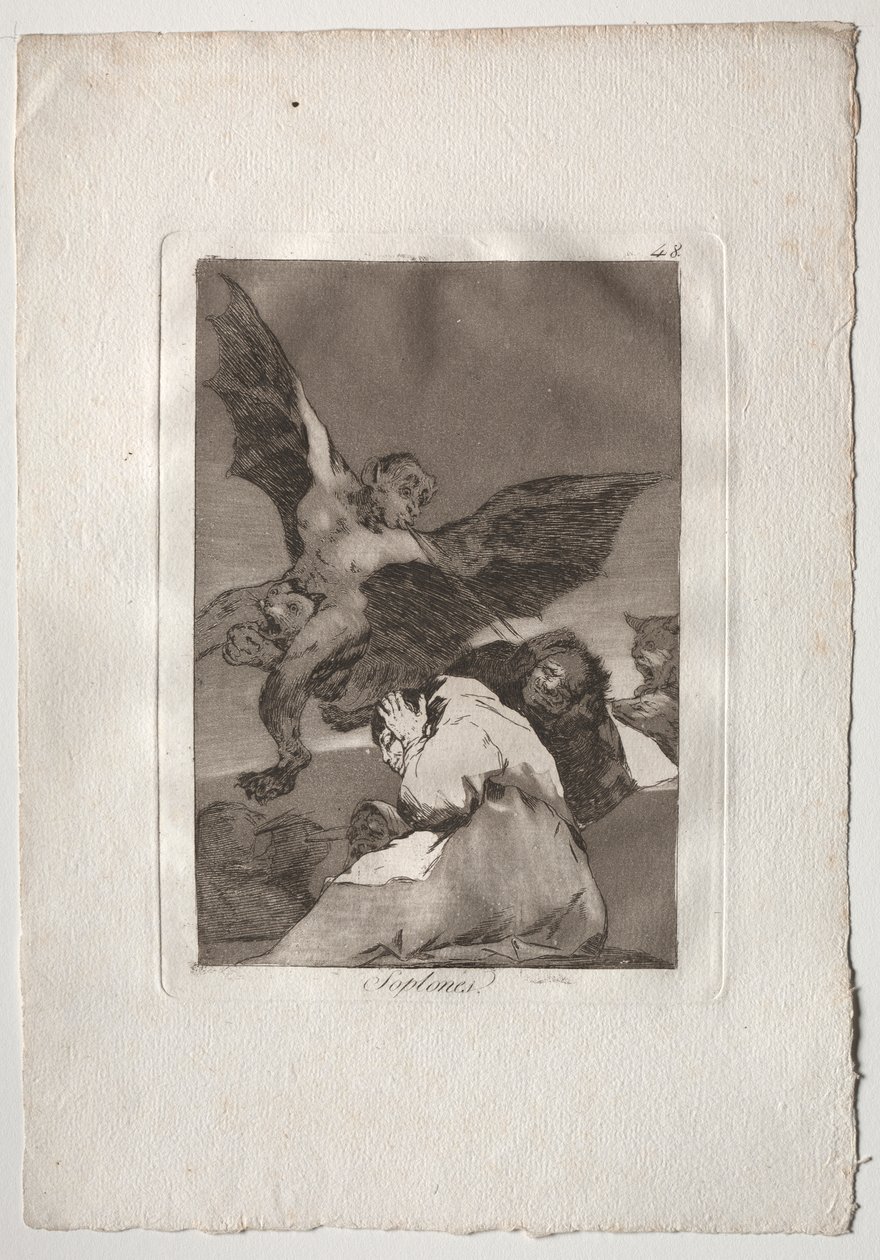Ochenta Caprichos: Opowieści-podmuchy wiatru autorstwa Francisco de Goya