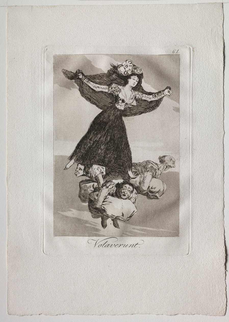Ochenta Caprichos: Volaverunt, 1793-1798. autorstwa Francisco de Goya