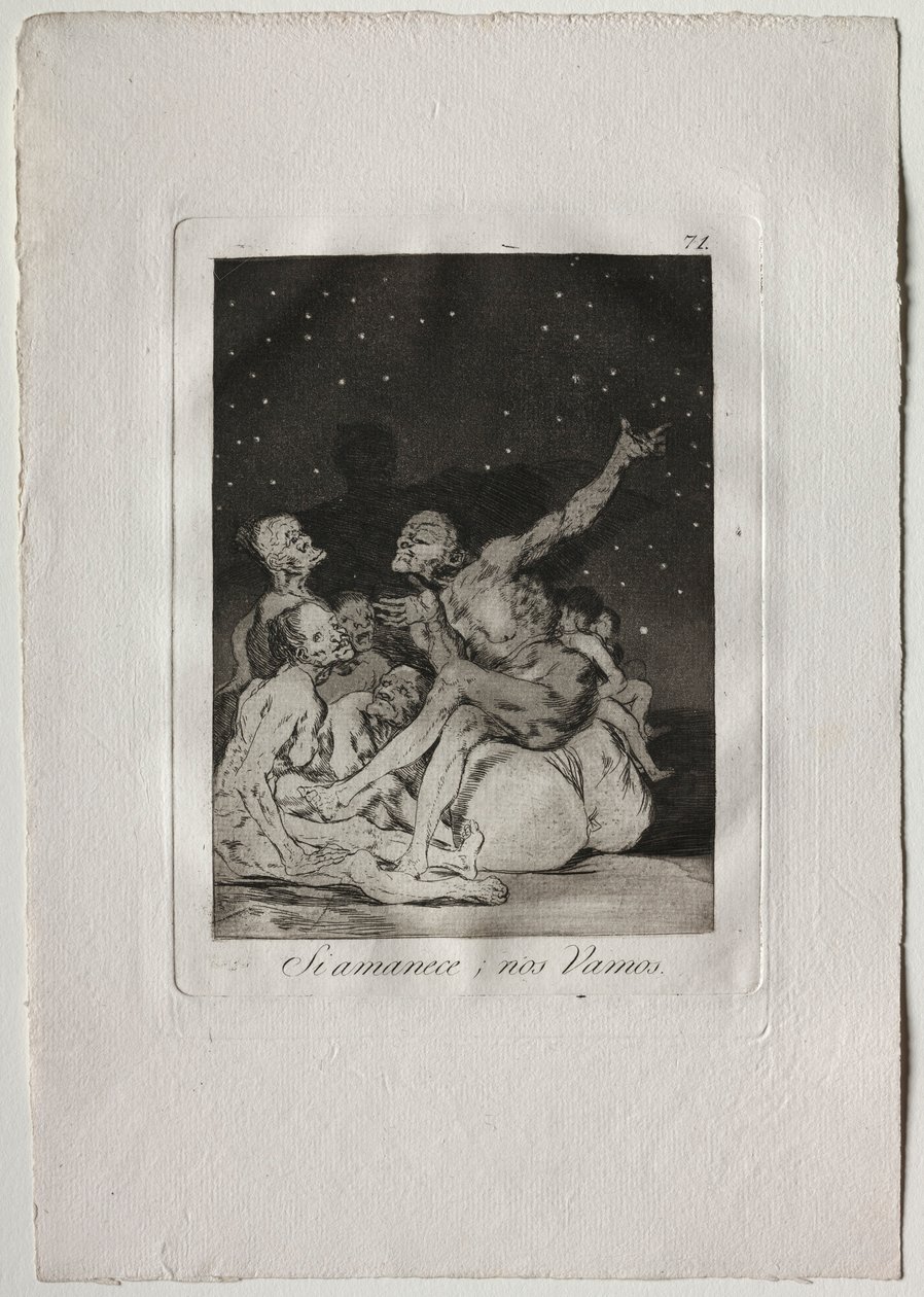 Ochenta Caprichos: Kiedy nadejdzie dzień, odejdziemy, 1793-1798. autorstwa Francisco de Goya