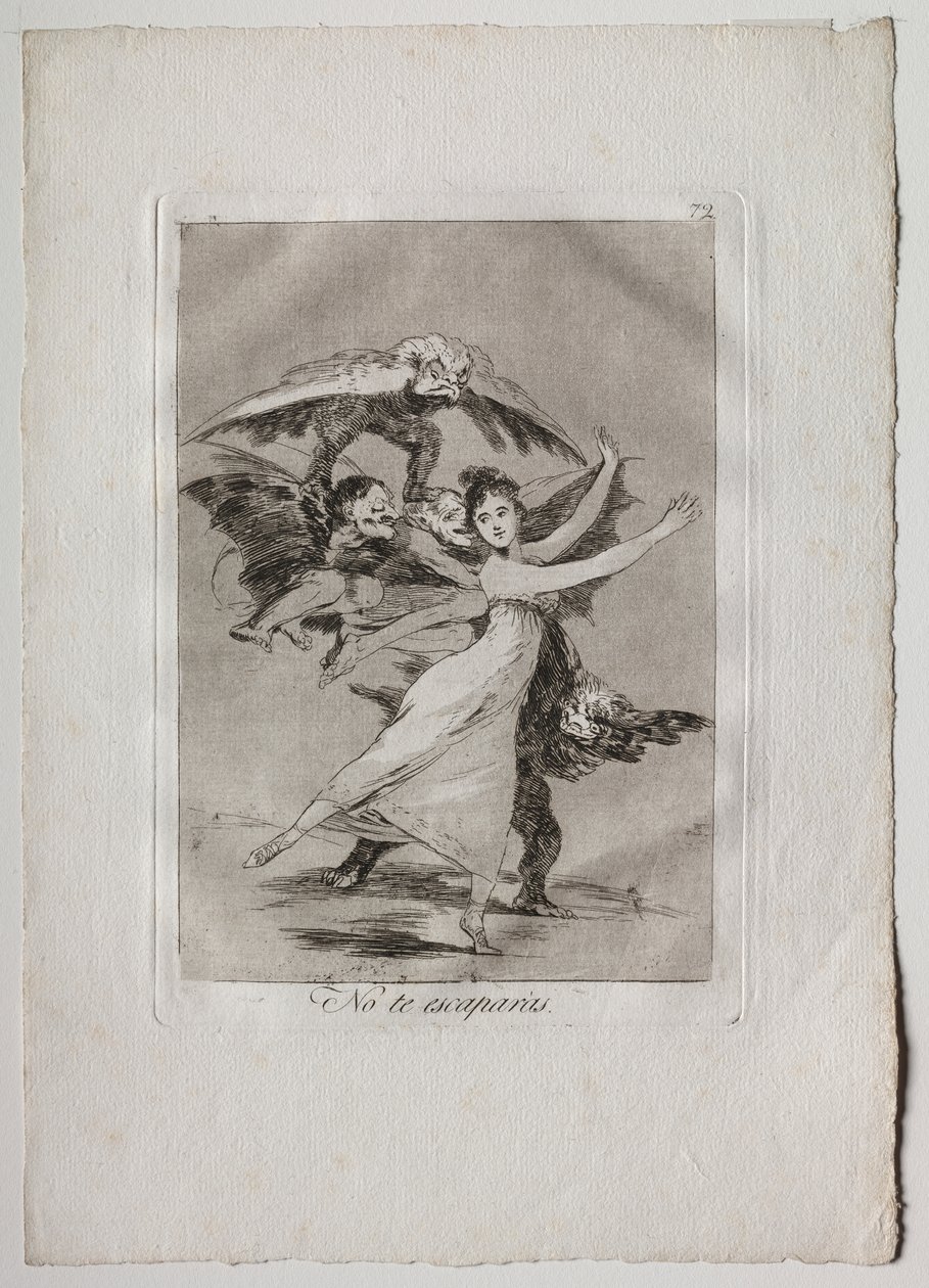 Ochenta Caprichos: Nie uciekniesz autorstwa Francisco de Goya