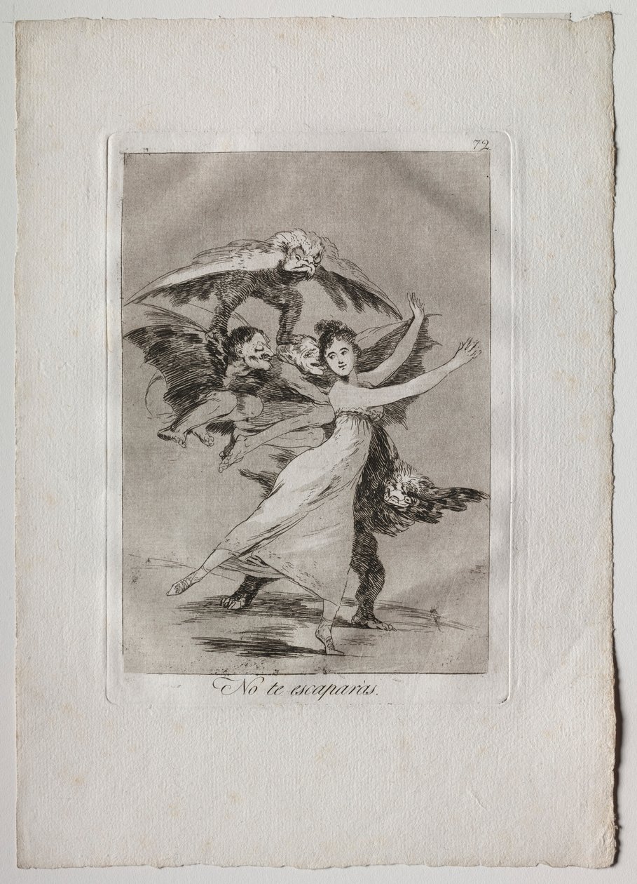 Ochenta Caprichos: Nie uciekniesz, 1793-1798. autorstwa Francisco de Goya