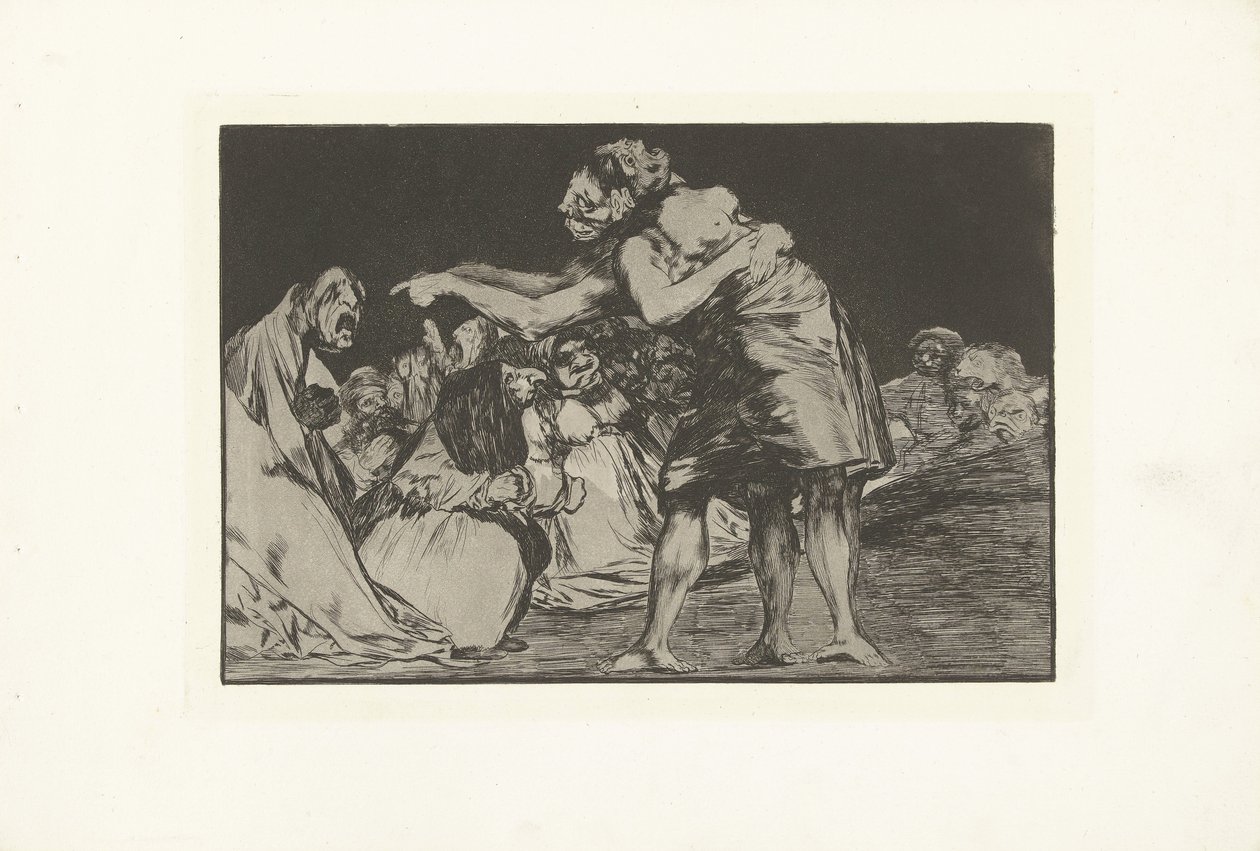 Nieuporządkowane szaleństwo Rozbieżne zaburzeniado Los Disparates (The Follies) (tytuł serii) Los Proverbios (Przysłowia) (tytuł serii) autorstwa Francisco de Goya