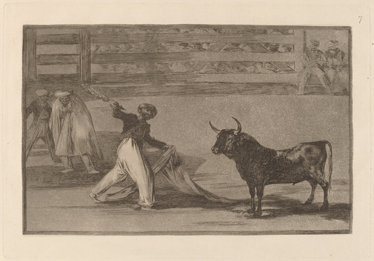 Pochodzenie harpunów lub banderilli (pochodzenie harpunów lub banderilli) autorstwa Francisco de Goya
