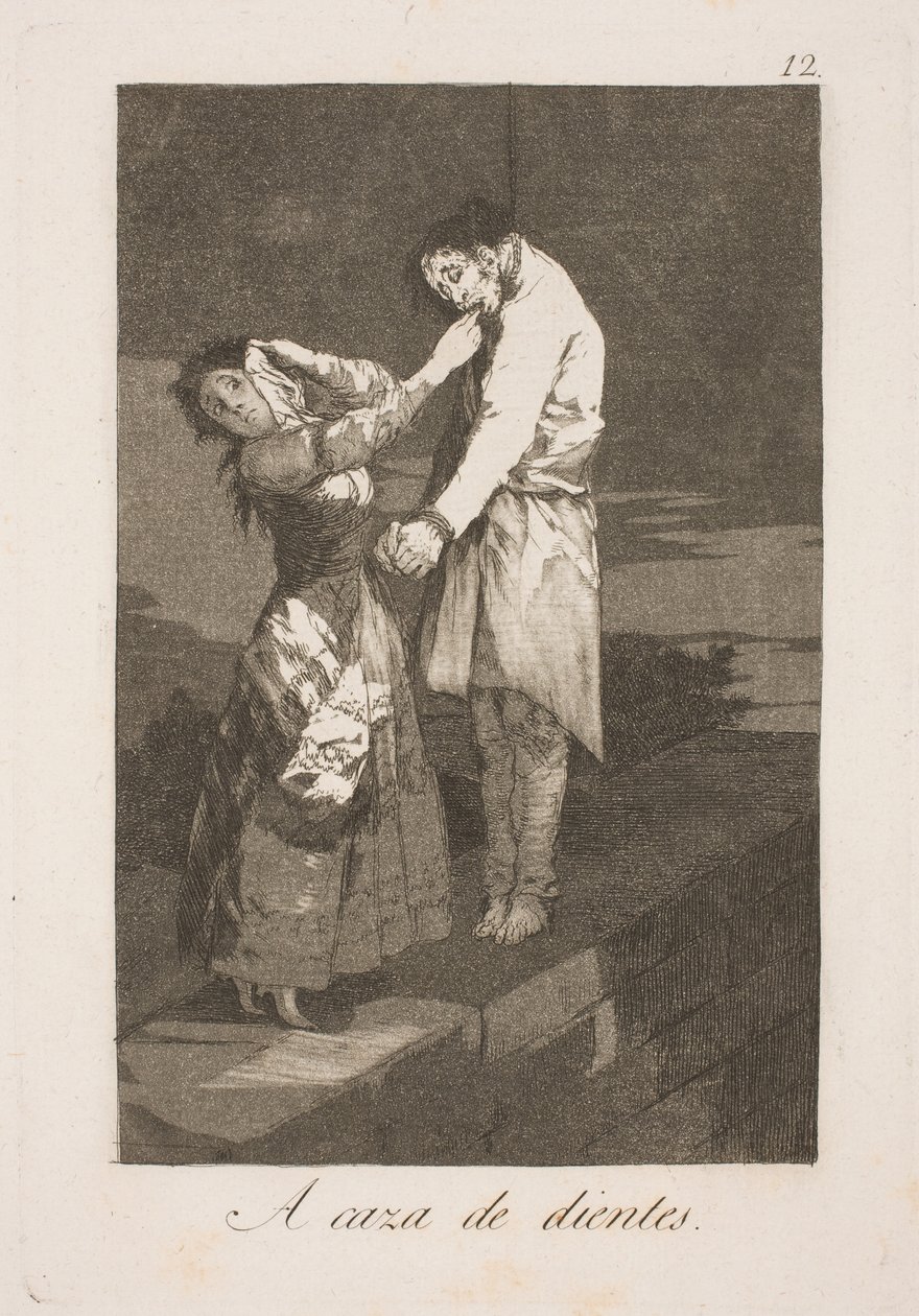 W poszukiwaniu zębów autorstwa Francisco de Goya