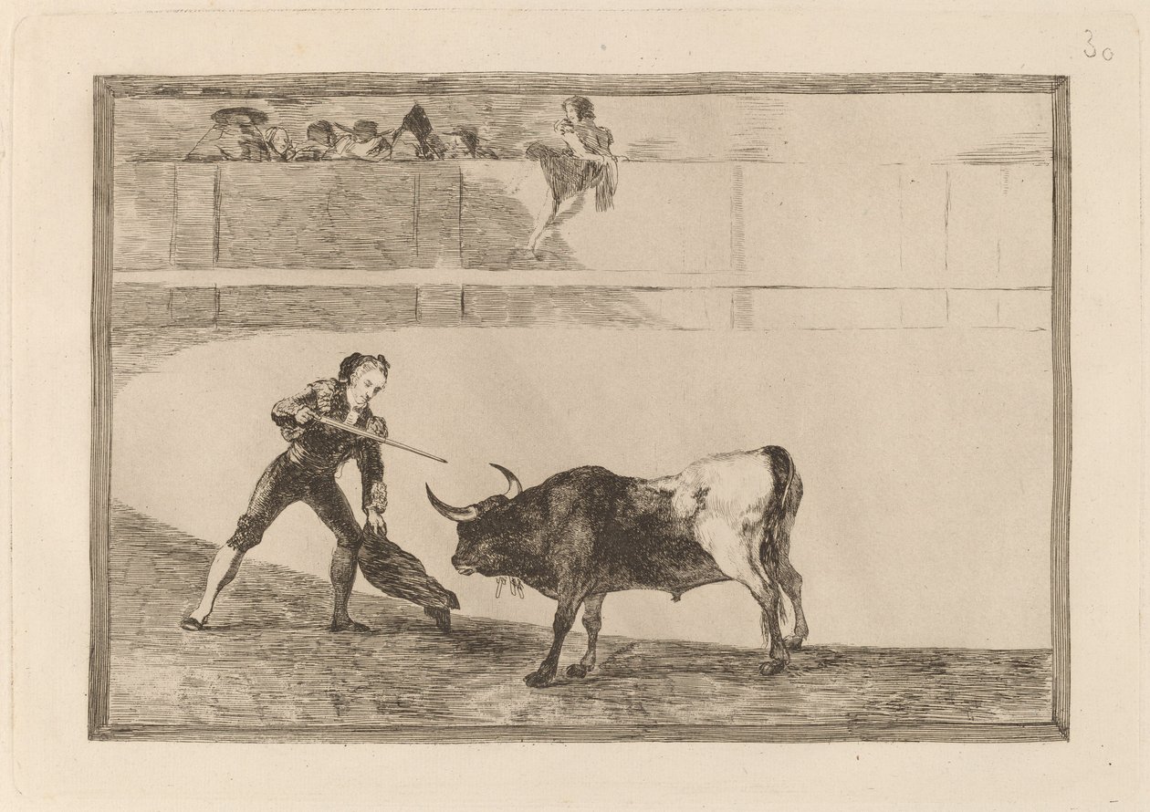 Pedro Romero zabija zatrzymanego byka autorstwa Francisco de Goya