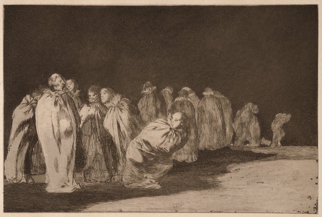 Ludzie w workach (Los ensacados), z serii „Los Disparates” autorstwa Francisco de Goya