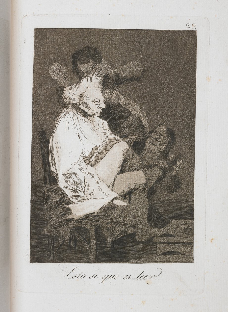 Talerz z Los Caprichos, 1797-1798 autorstwa Francisco de Goya