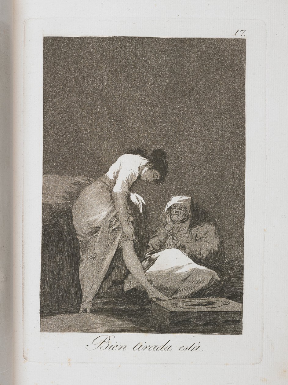 Talerz z Los Caprichos, 1797-1798 autorstwa Francisco de Goya