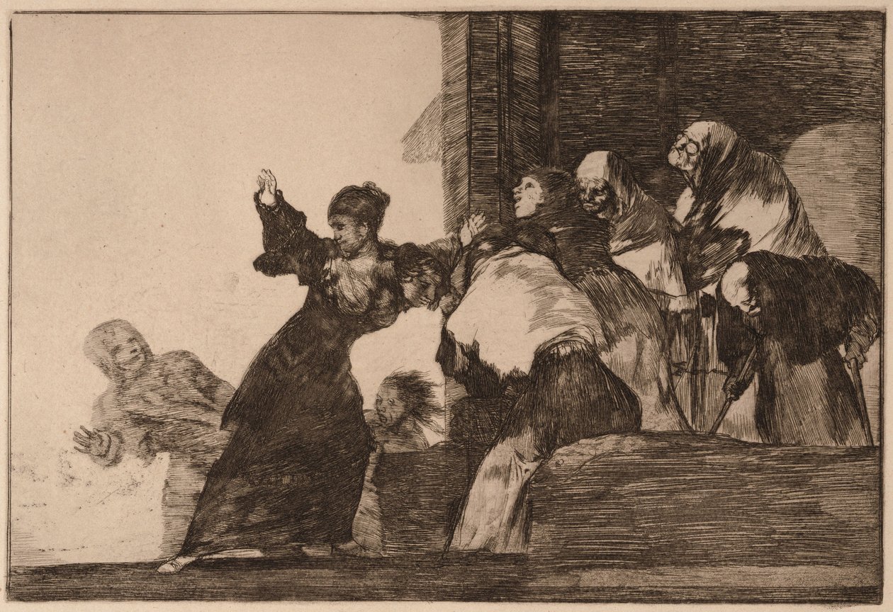 Biedna głupota (Disparate pobre), z serii Los Disparates autorstwa Francisco de Goya