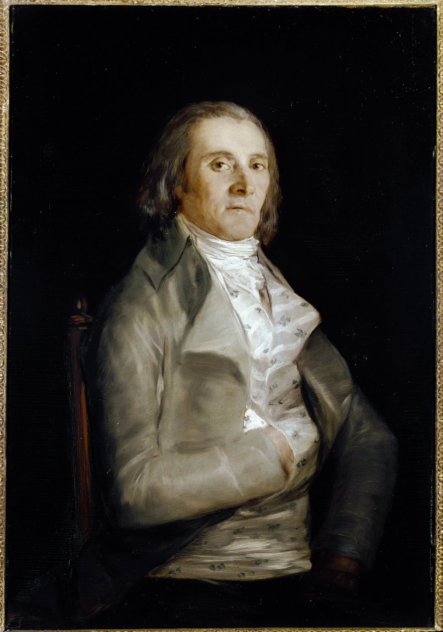 Portret Don Andres del Peral (czynny 1770-1820) malarz dekorator - Olej na drewnie autorstwa Francisco de Goya
