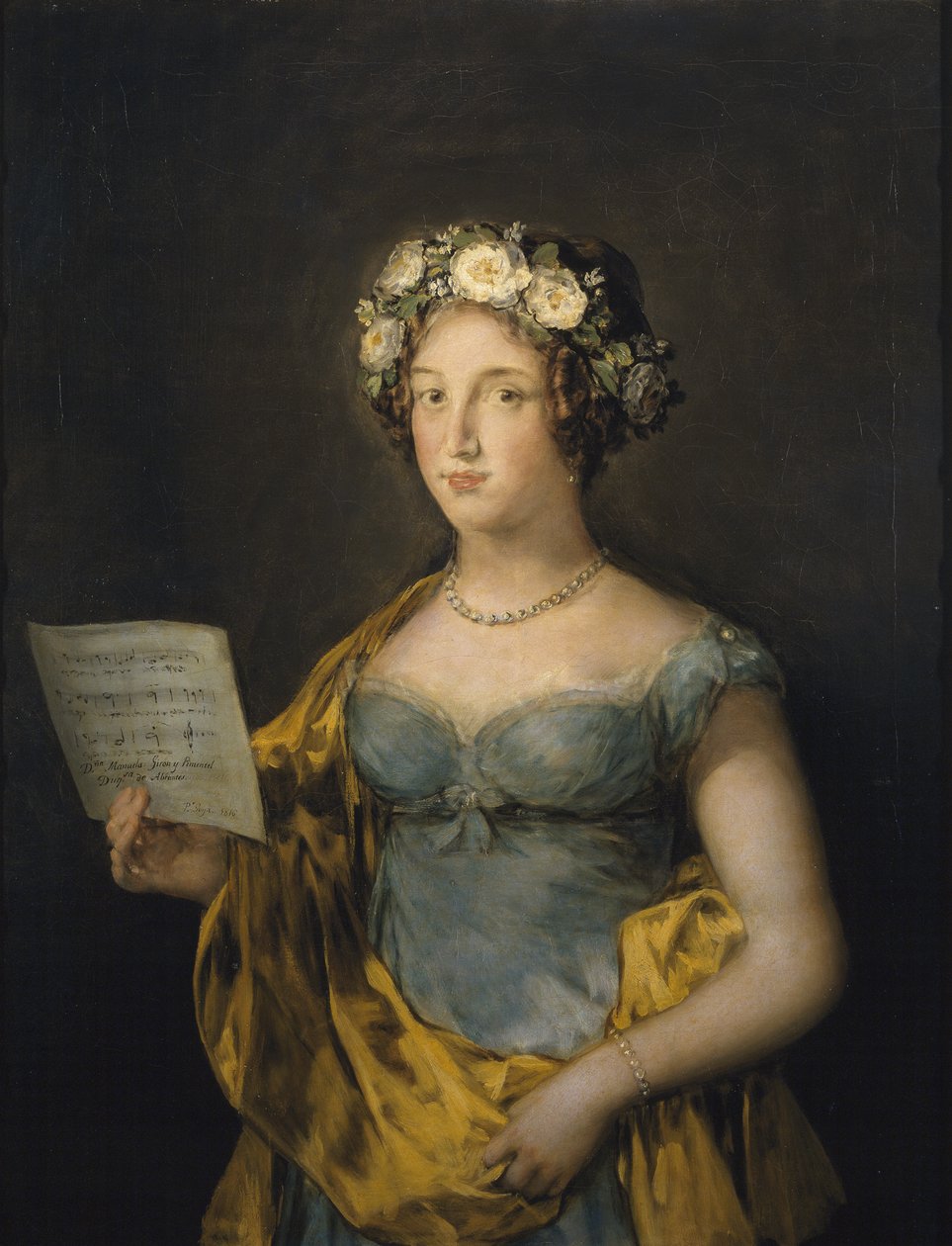 Portret Manueli Téllez Girón y Pimentel 1794-1838, księżna Abrantes, 1816 autorstwa Francisco de Goya