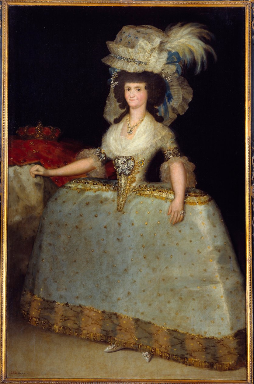 Portret królowej Hiszpanii Marii Ludwiki (1751-1819), żony Karola IV Obraz autorstwa Francisco de Goya (1746-1828) 1828 Madryt, Muzeum Prado - Portret pełnometrażowy królowej Hiszpanii Marii Ludwiki (1751-1819) , żona Karola IV. Malarstwo Francisco d autorstwa Francisco de Goya