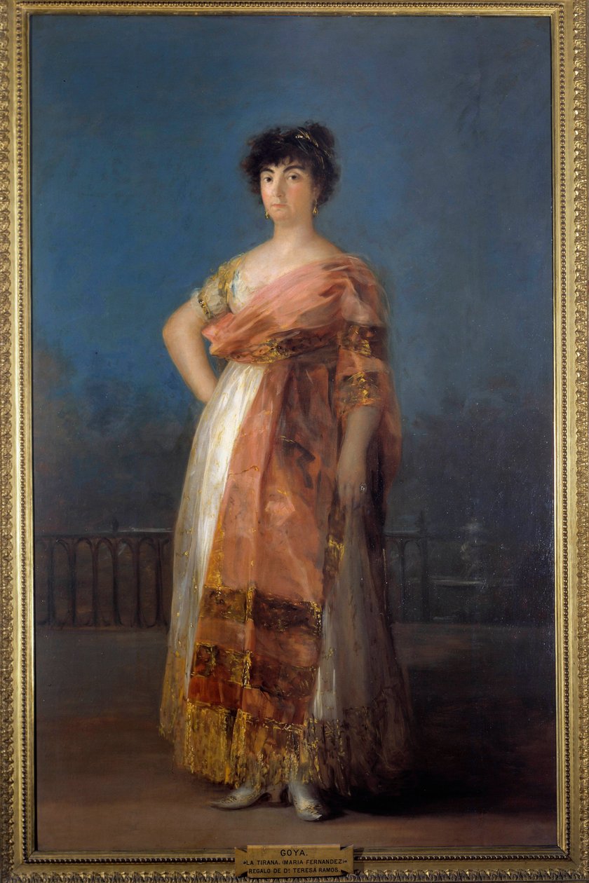 Portret aktorki Marii del Rosario Fernandez (La Tirana) (1755-1803) Obraz Francisco de Goya (1746-1828) 1799, 206 x 130 cm - Madryt, Real Academy of Fine Arts of San Fernando - Portret aktorki Marii del Rosario Fernandez (La Tirana autorstwa Francisco de Goya
