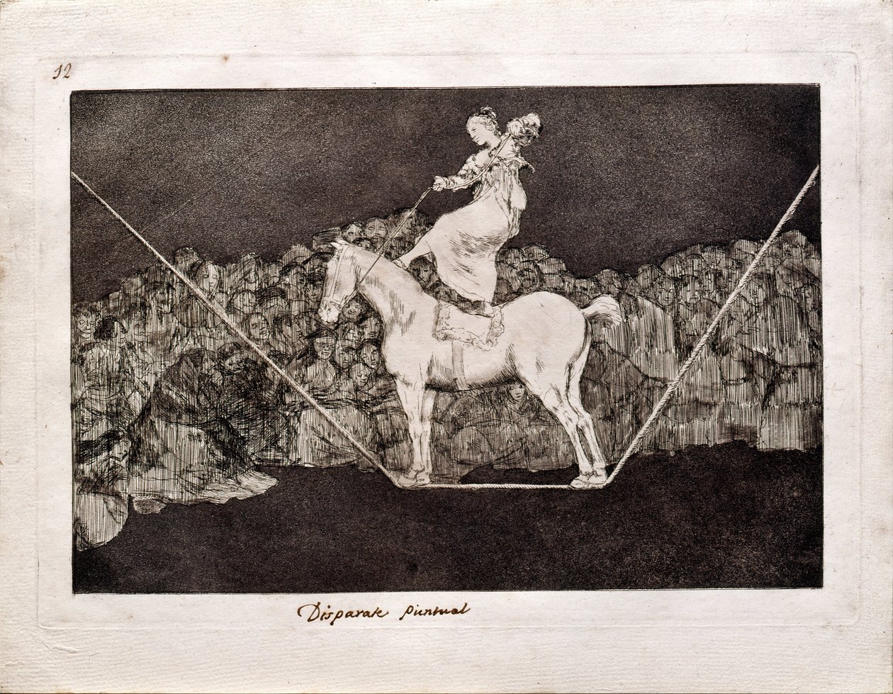 Precise Folly z serii Los Disparates Follies, 1815-1819 autorstwa Francisco de Goya