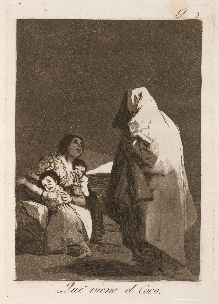 Że nadchodzi kokos (Nadchodzi Bogey-Man) autorstwa Francisco de Goya
