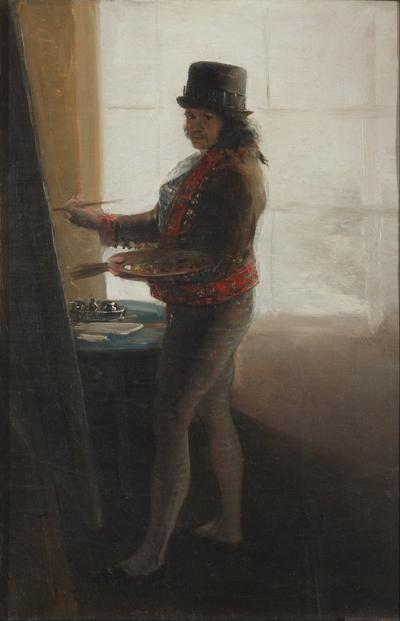 Autoportret w studio autorstwa Francisco de Goya
