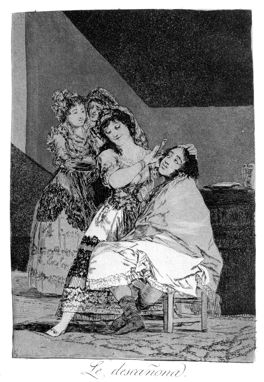 Ubiera go w runo, 1799 autorstwa Francisco de Goya