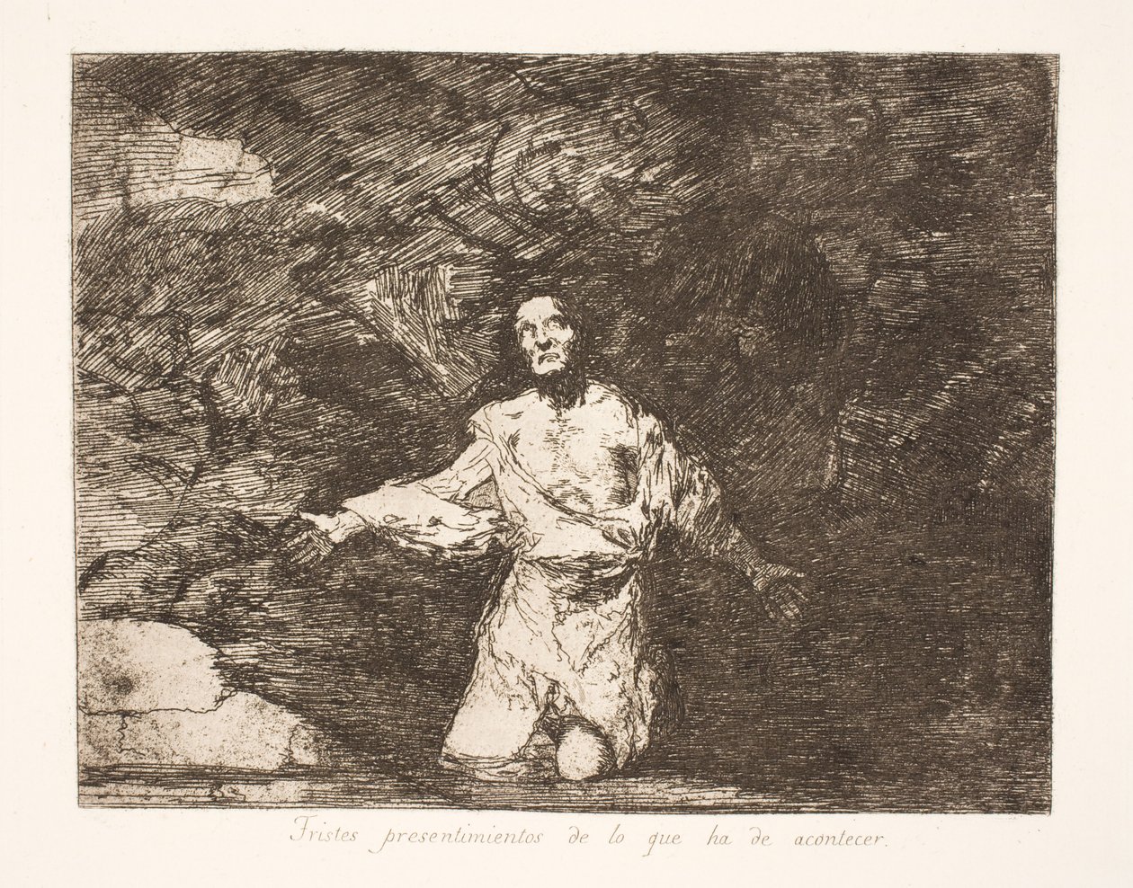Ponure przeczucie, co przyniesie przyszłość (1) autorstwa Francisco de Goya