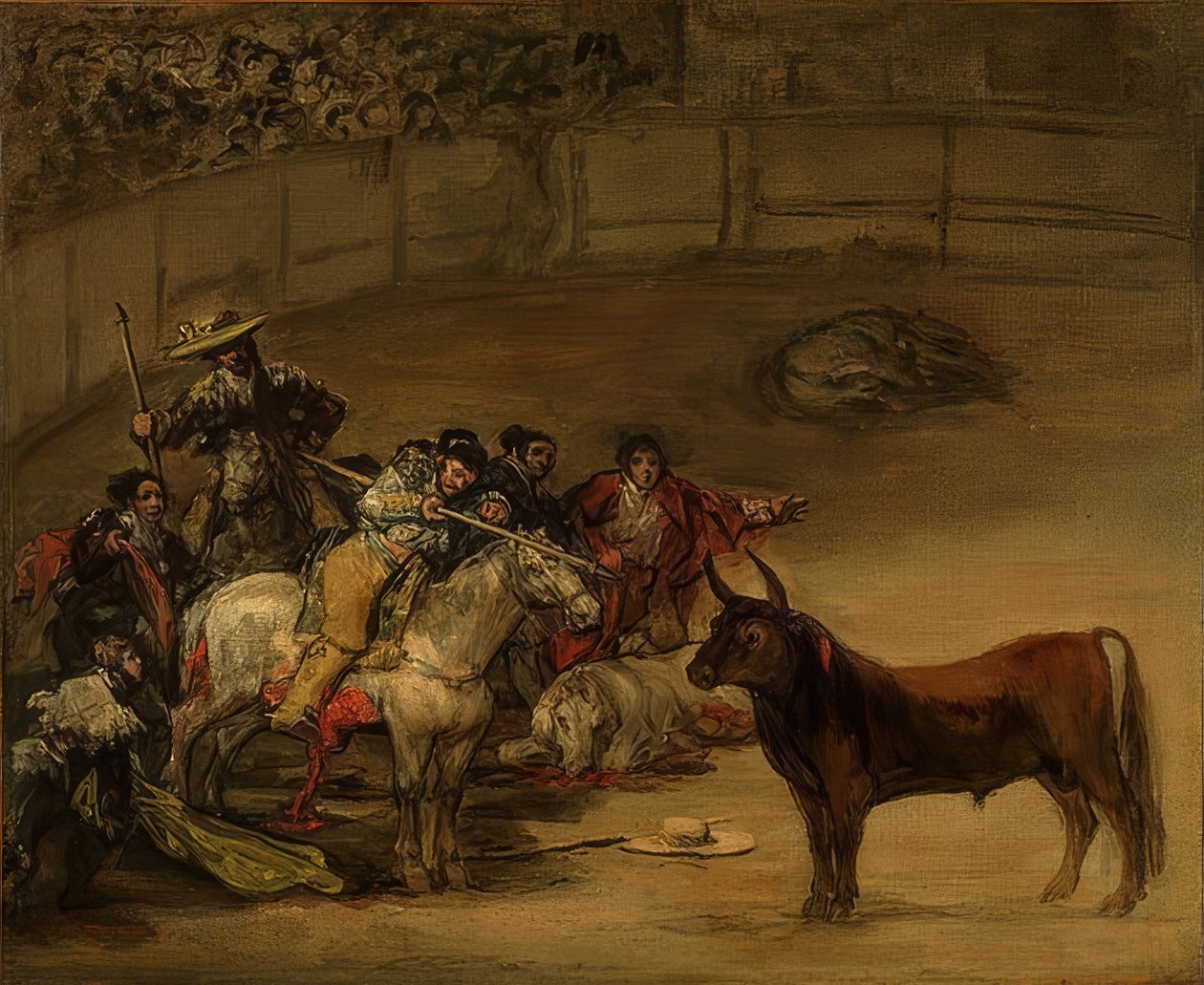 Stierkampf, Szczęście Varasa. 1824 autorstwa Francisco de Goya
