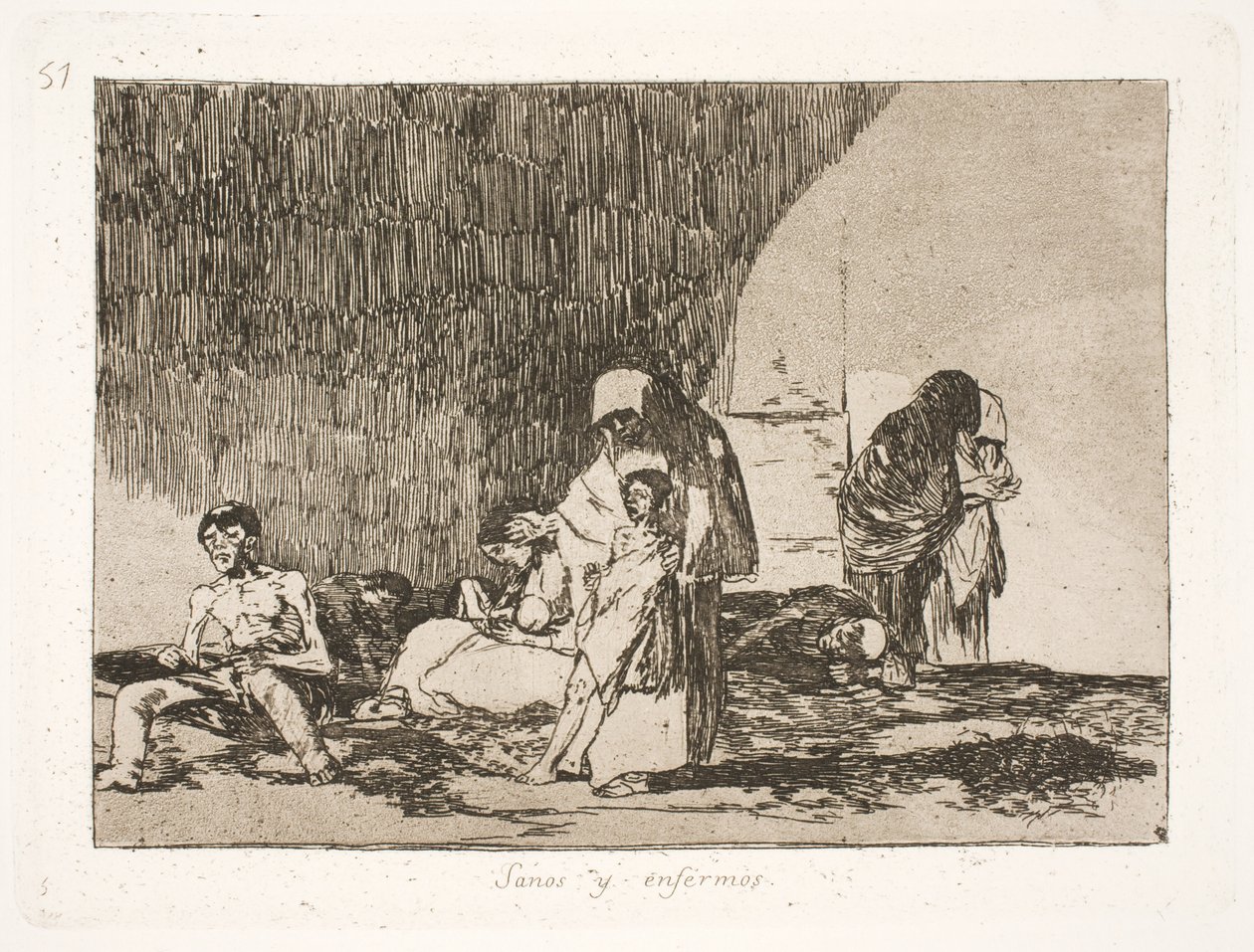 Zdrowi i chorzy (57) autorstwa Francisco de Goya