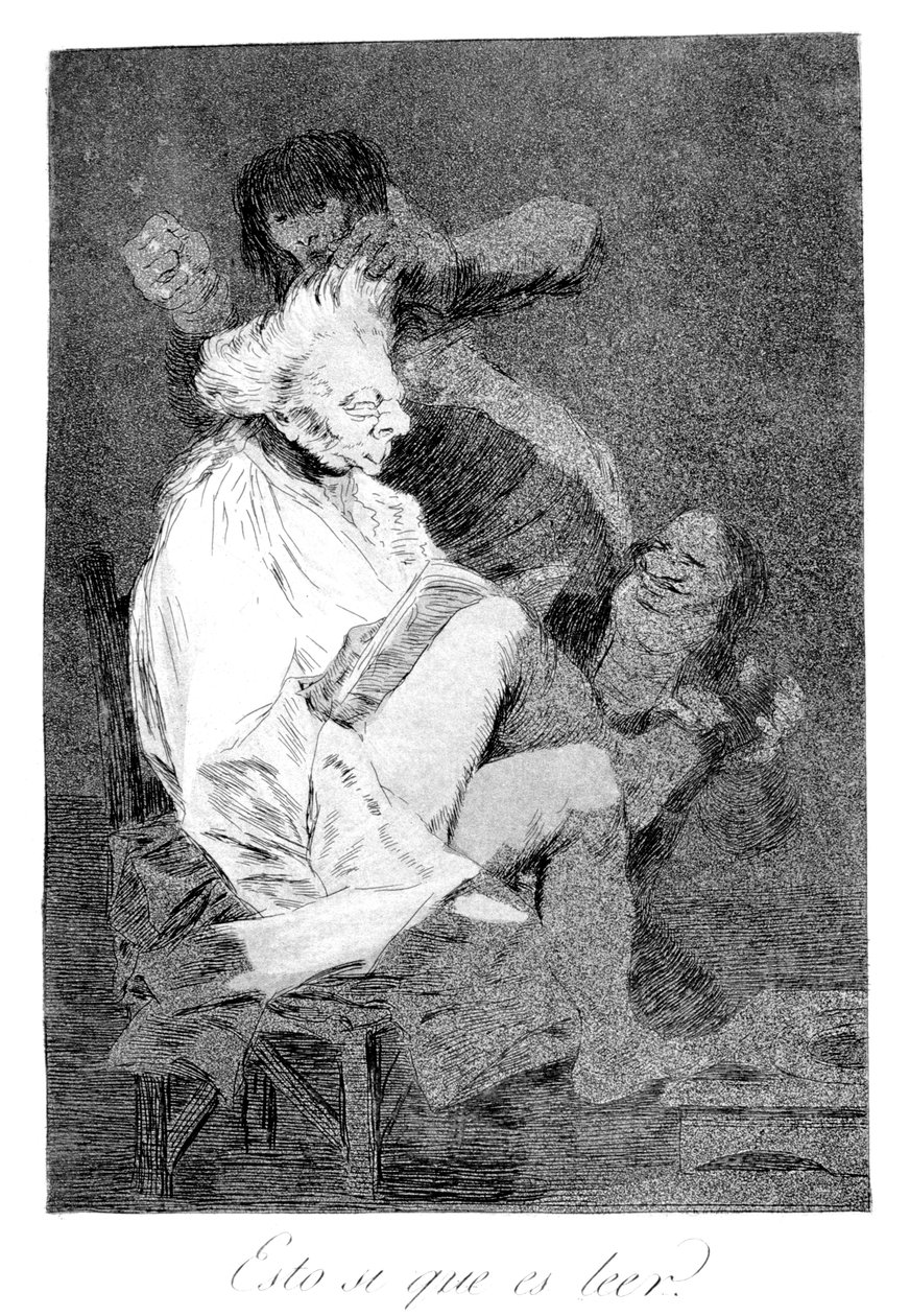 To z pewnością potrafi czytać, 1799 autorstwa Francisco de Goya