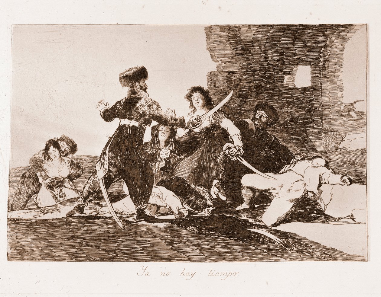 Katastrofy wojny : Jest już za późno (akwaforta po rysowaniu) autorstwa Francisco de Goya