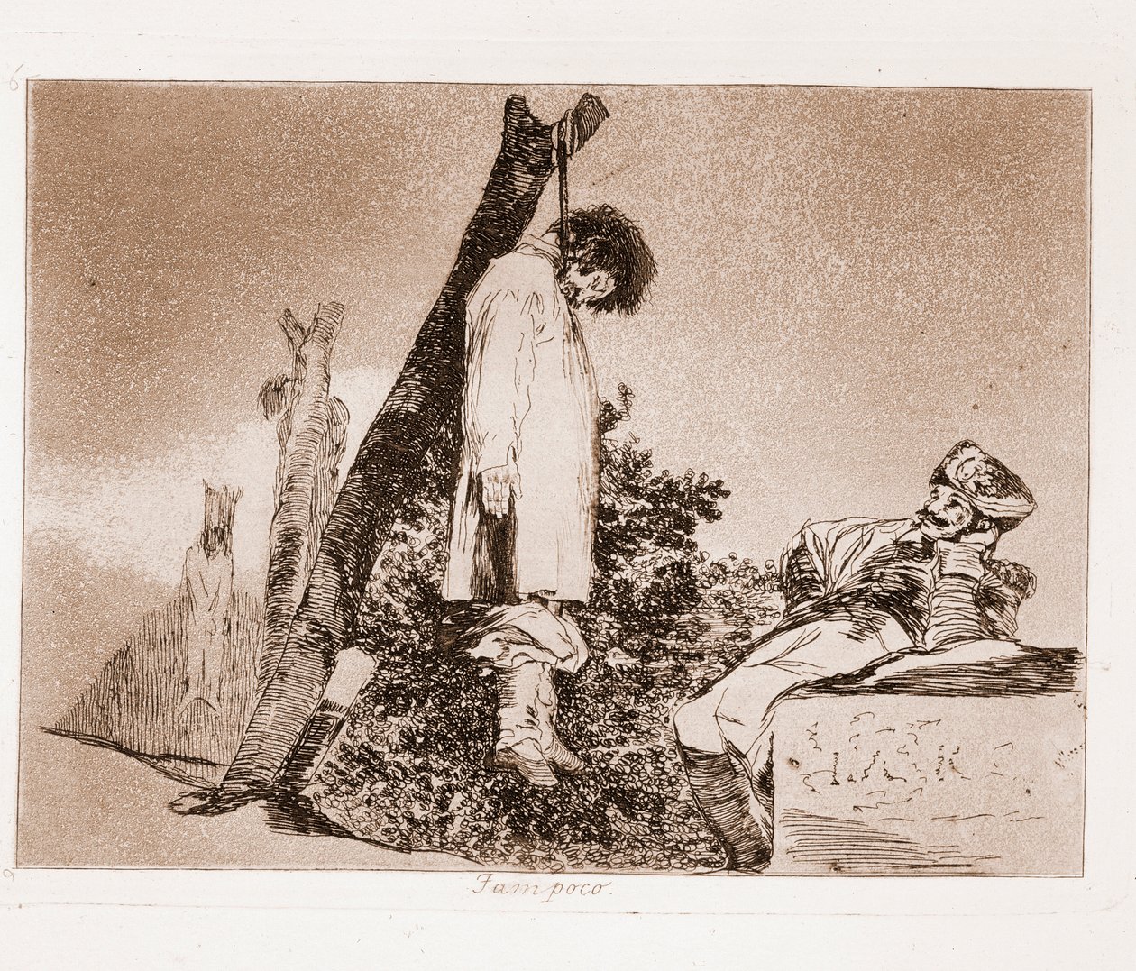 Katastrofy wojny : Nie ma nadziei (akwaforta z rysunku przygotowawczego) autorstwa Francisco de Goya