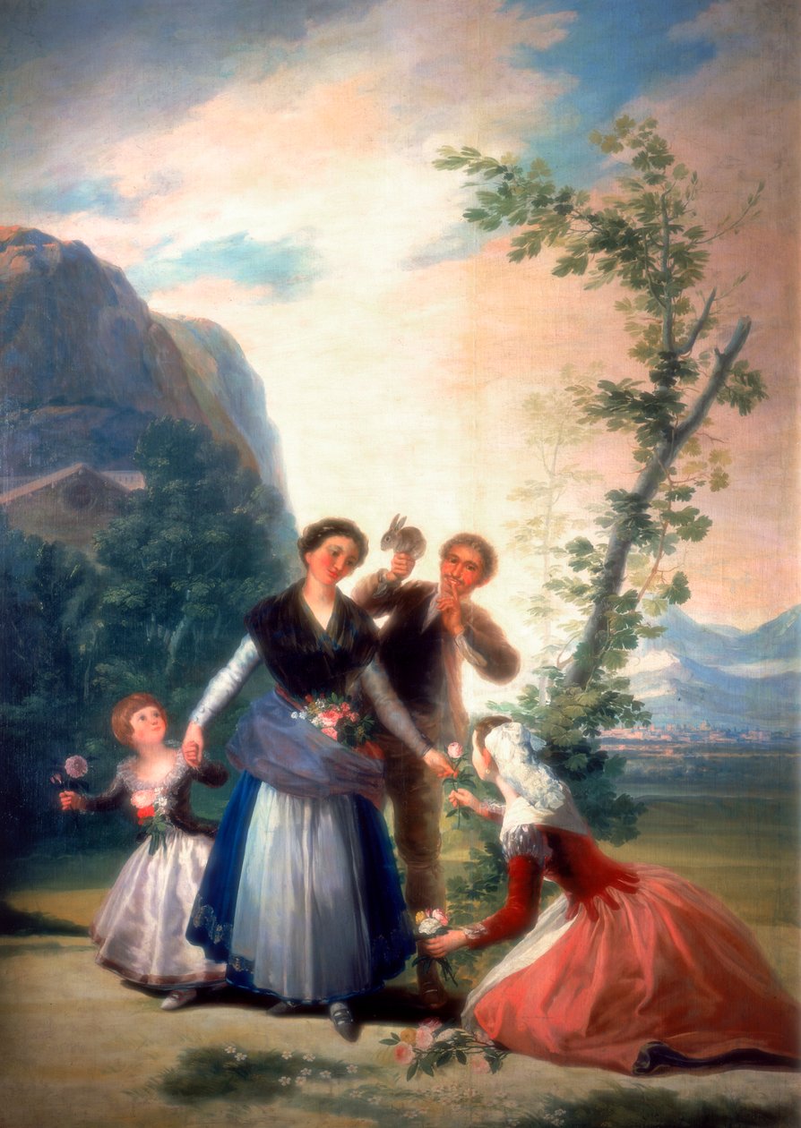 Kwiaciarnie czyli wiosna, 1786 autorstwa Francisco de Goya