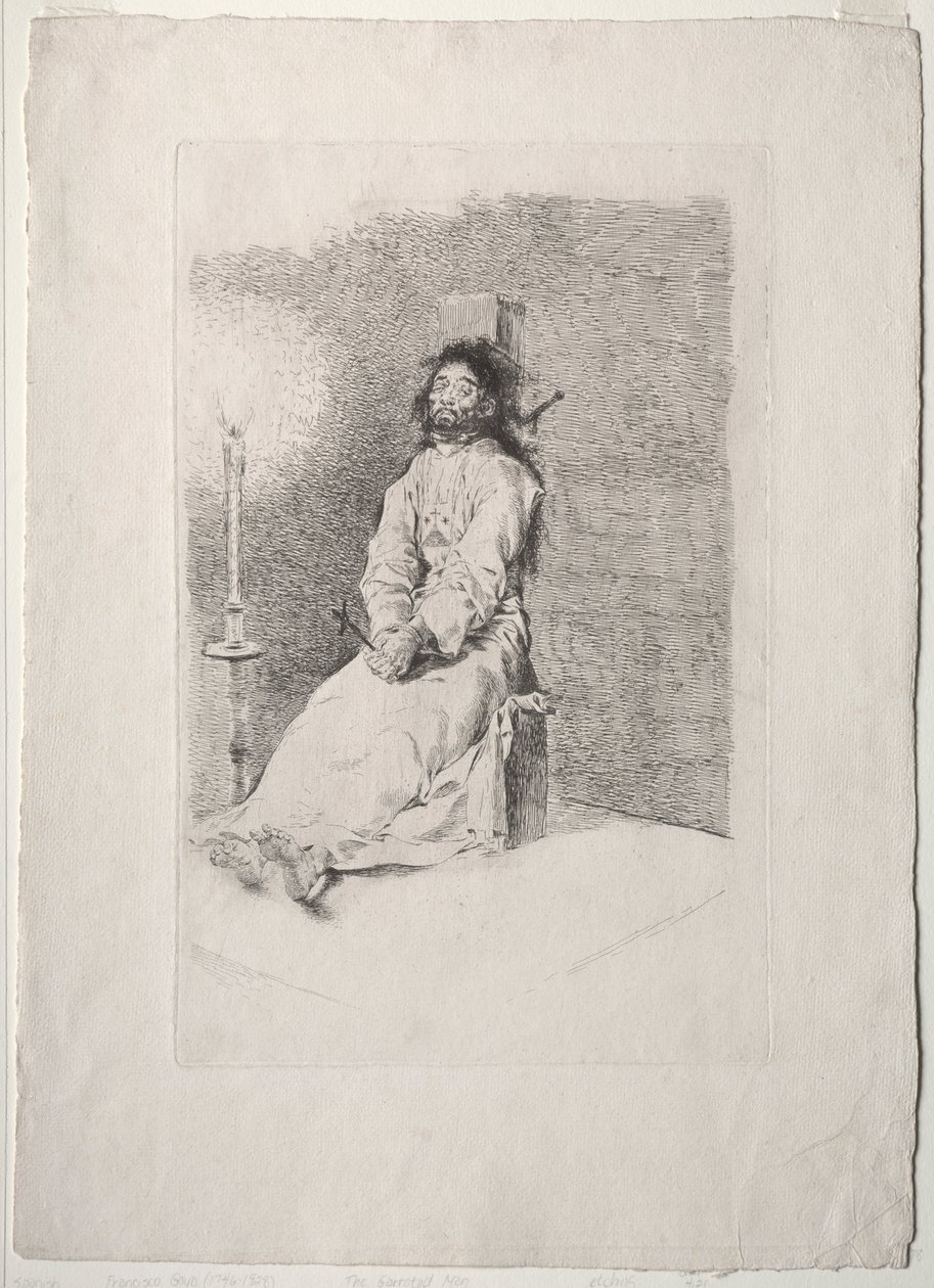Garrotowany Człowiek autorstwa Francisco de Goya